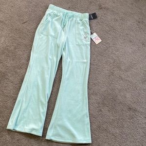 Turquoise Juicy Couture x F21 Collab Velour Trackpants